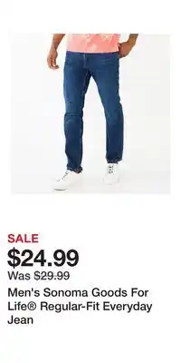 Kohl's Men's Sonoma Goods For Life Regular-Fit Everyday Jean offer