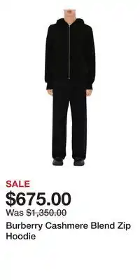 Nordstrom Burberry Cashmere Blend Zip Hoodie offer