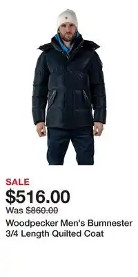 Nordstrom Woodpecker Men's Bumnester 3/4 Length Quilted Coat offer