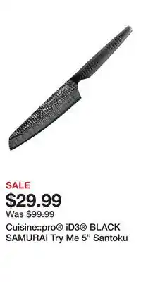 Nordstrom Cuisine::pro iD3 BLACK SAMURAI Try Me 5 Santoku offer