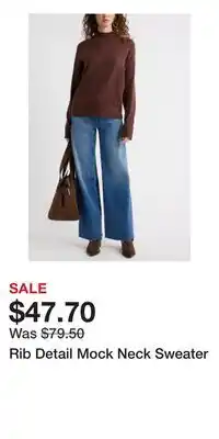 Nordstrom Rib Detail Mock Neck Sweater offer