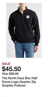 Nordstrom The North Face Box Half Dome Logo Quarter Zip Graphic Pullover offer