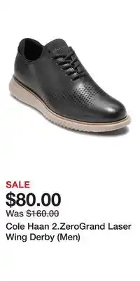 Nordstrom Cole Haan 2.ZeroGrand Laser Wing Derby (Men) offer