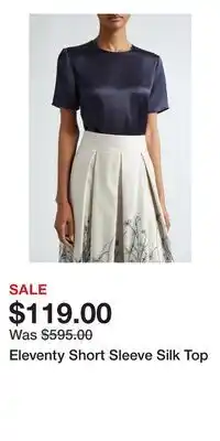 Nordstrom Eleventy Short Sleeve Silk Top offer