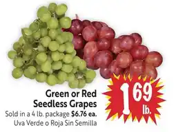 Foodmaxx Green or Red Seedless Grapes offer