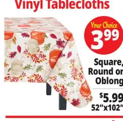 Ocean State Job Lot Vinyl Tablecloths offer