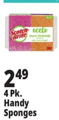 Ocean State Job Lot Scotch-Brite Ocelo Multi-Purpose 3M Sponges 4 Count offer