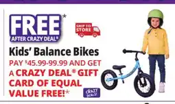 Ocean State Job Lot Kids Bikes offer