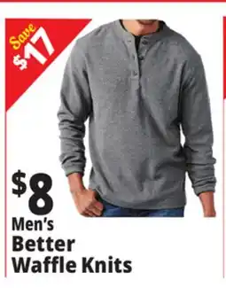 Ocean State Job Lot Men's Better Waffle Knits offer