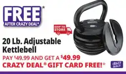Ocean State Job Lot 20 lb Vinyl Coated Kettlebell offer