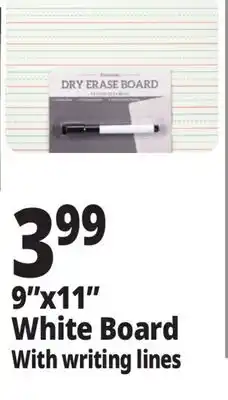 Ocean State Job Lot Writing Lines White Board 9x11 offer