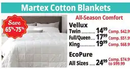 Ocean State Job Lot Martex Cotton Blankets offer