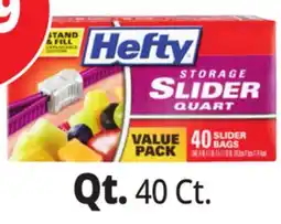 Ocean State Job Lot Hefty Storage Quart Slider Bags 40 Count offer