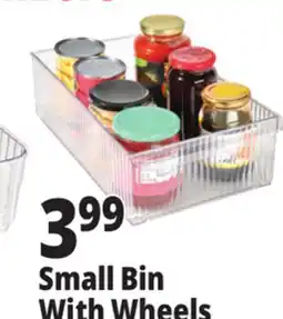 Ocean State Job Lot Small Bin With Wheels offer