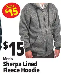 Ocean State Job Lot Men's Sherpa Lined Fleece Hoodie offer