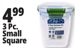 Ocean State Job Lot Think Fresh Square Food Storage Container Set 3 Piece offer