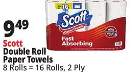 Ocean State Job Lot Scott Double Roll Paper Towels offer