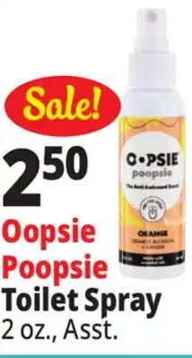 Ocean State Job Lot Oopsie Poopsie Orange & Ginger Toilet Spray 2 oz offer