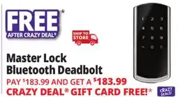 Ocean State Job Lot Master Lock Bluetooth Deadbolt Silver offer