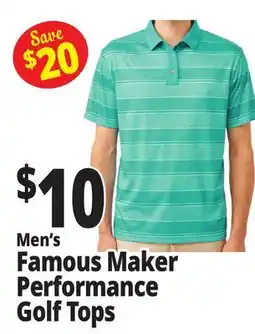 Ocean State Job Lot Men's Famous Maker Performance Golf Tops offer