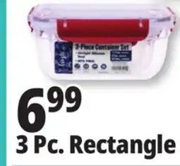 Ocean State Job Lot Think Fresh Rectangular Food Storage Container Set 3 Piece offer