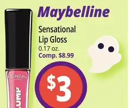 Ocean State Job Lot Maybelline Sensational Lip Gloss offer