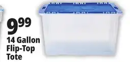 Ocean State Job Lot Gracious Living Clear Tote with Flip Top Lid 14 Gal offer