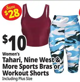 Ocean State Job Lot Women's Tahari, Nine West & More Sports Bras or Workout Shorts offer