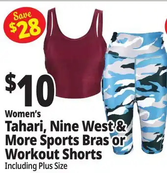 Ocean State Job Lot Women's Tahari, Nine West & More Sports Bras or Workout Shorts offer