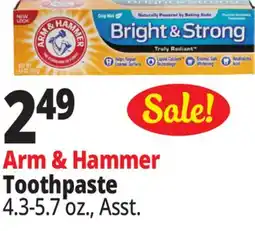 Ocean State Job Lot Arm & Hammer Toothpaste offer