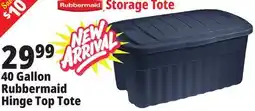 Ocean State Job Lot 40 Gallon Rubbermaid Hinge Top Tote offer