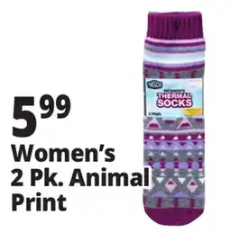 Ocean State Job Lot Women's 2 Pk. Animal Print offer