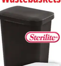 Ocean State Job Lot Sterilite Step-On Black Wastebasket offer