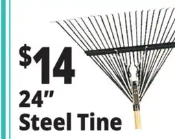 Ocean State Job Lot 24 Steel Tine Leaf Rake with Foam Grip Handle offer