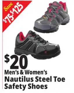 Ocean State Job Lot Men's & Women's Nautilus Steel Toe Safety Shoes offer
