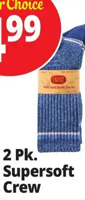 Ocean State Job Lot 2 Pk. Supersoft Crew offer