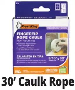 Ocean State Job Lot Frost King Indoor/Outdoor Fingertip Rope Caulk 3/16 x 30' offer