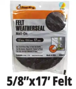 Ocean State Job Lot Frost King Felt Nail-On Weatherseal offer
