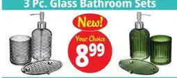 Ocean State Job Lot Clear Glass Bathroom Set 3pc offer