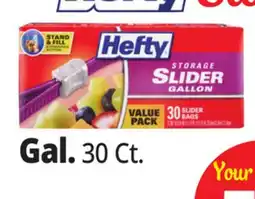Ocean State Job Lot Hefty Storage Gallon Slider Bags 30 Count offer