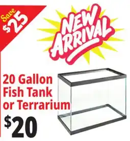 Ocean State Job Lot 20 Gallon Fish Tank or Terrarium offer