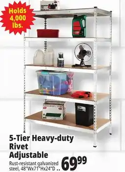 Ocean State Job Lot Method Storage Systems 5-Tier Heavy-Duty Rivet Shelving Unit 48 x 71 offer