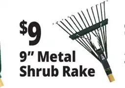 Ocean State Job Lot 9 Steel Tine Shrub Rake offer
