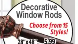 Ocean State Job Lot Decorative Window Rods 28x48 offer