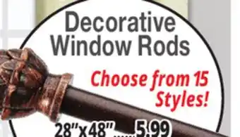 Ocean State Job Lot Decorative Window Rods 28x48 offer