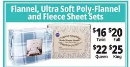 Ocean State Job Lot Fleece & Flannel Sheets offer