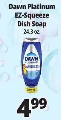 Ocean State Job Lot Dawn Platinum EZ-Squeeze Liquid Dish Detergent 24.3 oz offer