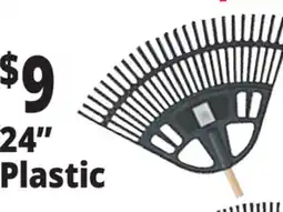 Ocean State Job Lot 24 Plastic Leaf Rake with Foam Grip Handle offer