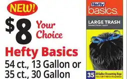 Ocean State Job Lot Hefty Strong Lawn & Leaf 39 Gallon Trash Bags 18 Count offer