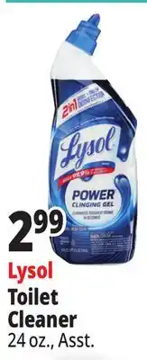 Ocean State Job Lot Lysol 2-In-1 Disinfecting Toilet Bowl + Brush Power Cleaning Gel 24 oz offer